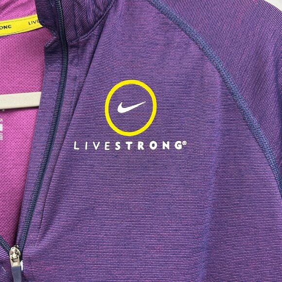 0423 Nike Dri-FIT LIVESTRONG Quarter Zip Running Jacket – Long Sleeve Activewear - Picture 3 of 10